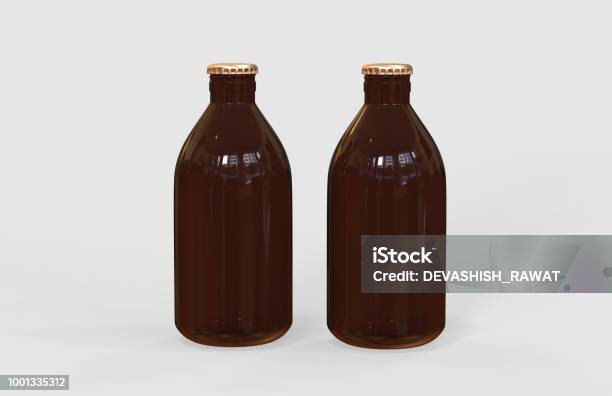 Cold Brew Coffee Bottle Mockup Stock Photo - Download Image Now - Black Color, Cold Brew Coffee, Alcohol - Drink