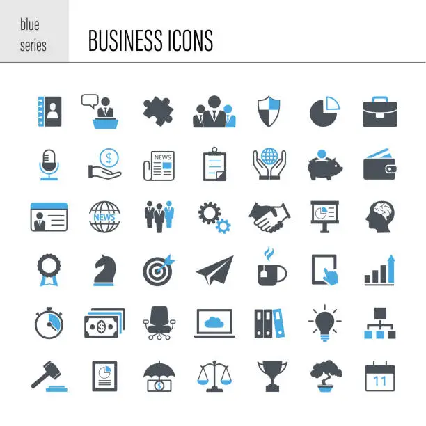 Vector illustration of Business icon set