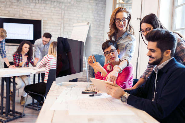 istock Picture of young architects discussing in office 1001342542