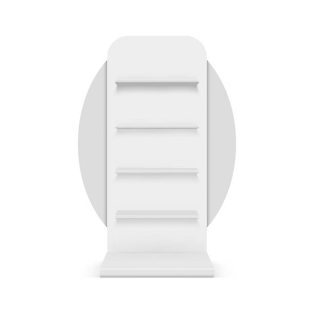 ilustraciones, imágenes clip art, dibujos animados e iconos de stock de vitrina vacía. ilustración, aislado sobre fondo blanco - máquina pos