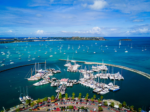 Marigot Bay Port in Saint Marten