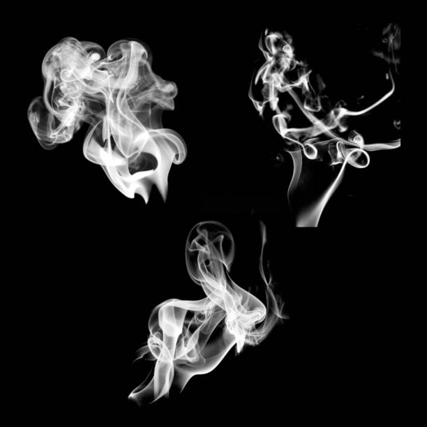 istock Collection of smoke patterns isolated on black 1001348832