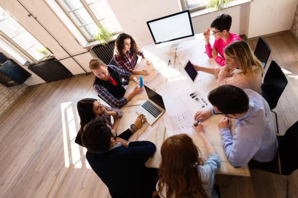 istock Picture of young architects discussing in office 1001349160