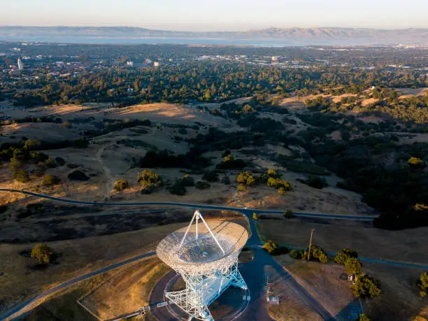 Photo of View of Stanford Sattelite Dish from the air