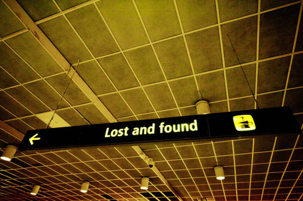 Lost And Found Sign stock photo