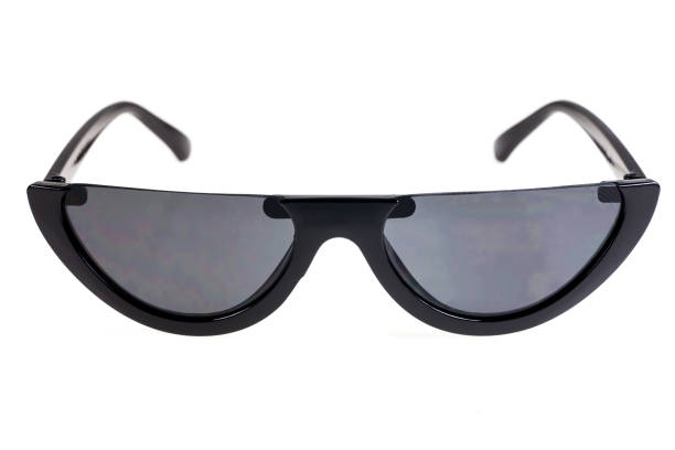 istock Black fashion sunglasses on white background. 1001353364