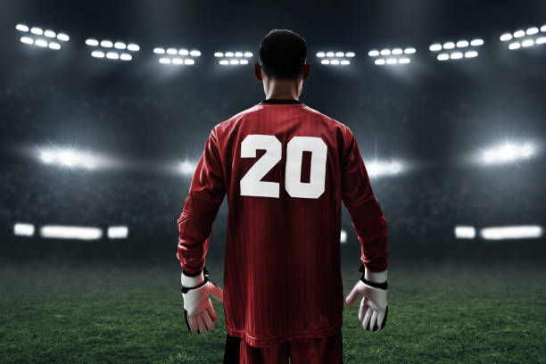 istock Soccer goalkeeper on the field 1001354762