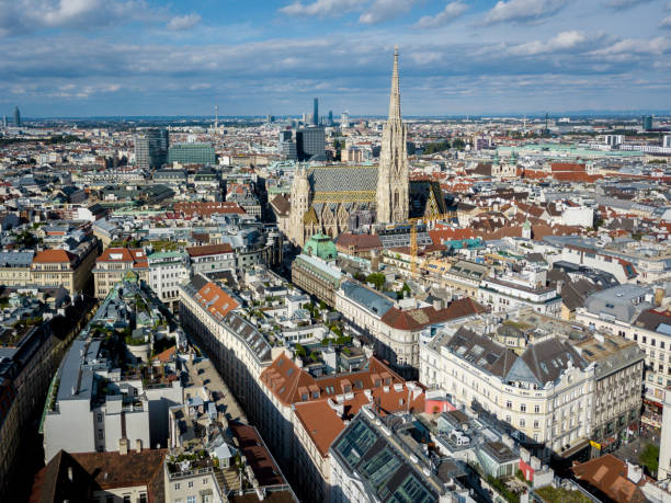 istock View of Vienna in Austria from the air 1001357540