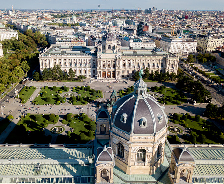 Birds eye view of Vienna in Austria Europe