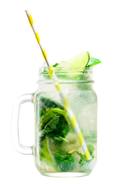 istock Cold and refreshing infused detox water with lime and mint in a 1001358136