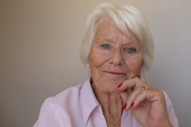 Portrait of a senior woman in a retirement home