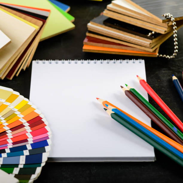 istock creative professional modern designer workplace in the office. O 1001370526