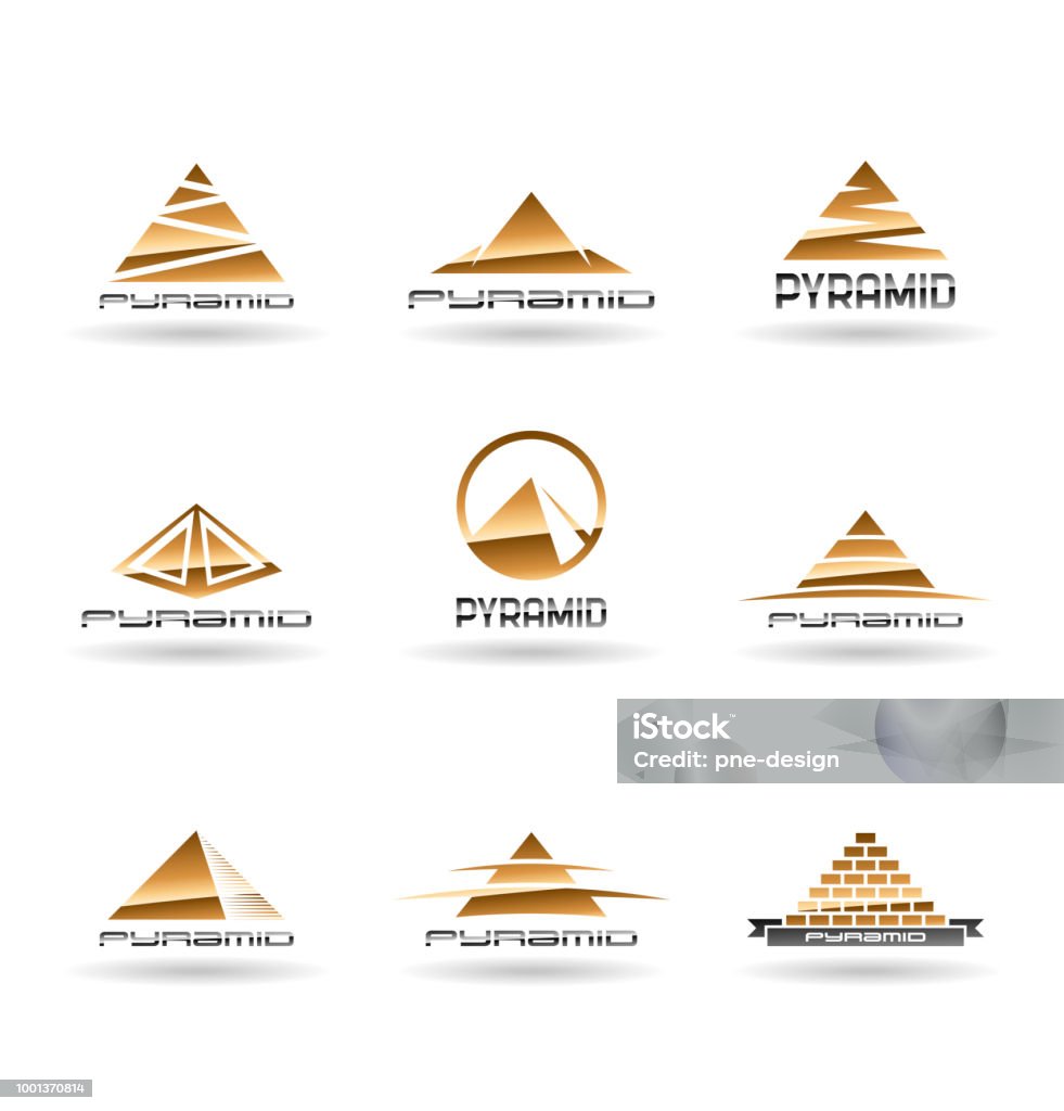 Pyramid Design Elements Stock Illustration - Download Image Now ...