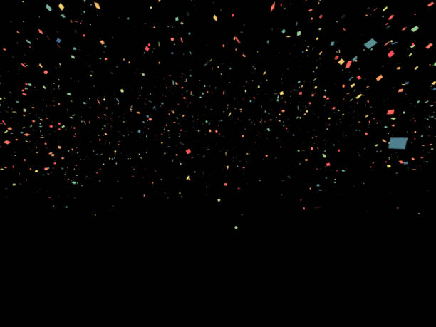 istock Background of multi-colored flying confetti 1001371316