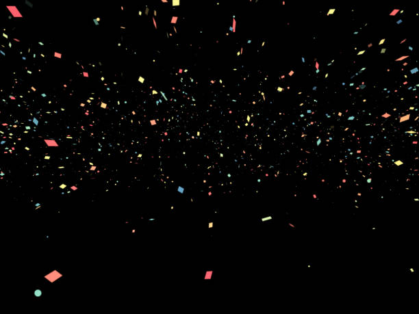 istock Background of multi-colored flying confetti 1001371336