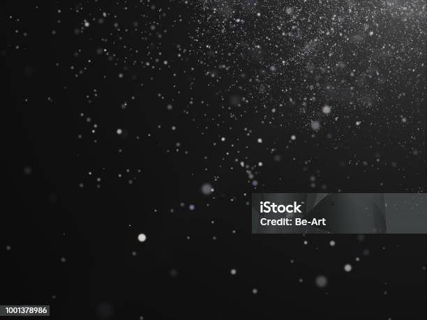 Schneetextur Auf Schwarzem Hintergrund Für Overlay Stockfoto und mehr Bilder von Schnee