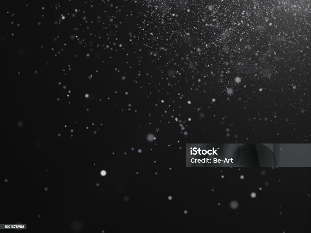Snow texture on black background for overlay Snow, Exploding, Spray, Ice, Falling, Particles Snow Stock Photo