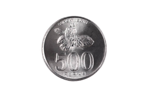 istock Indonesian 500 Rupiah coin close up on white 1001379566