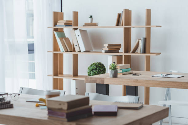 istock classroom interior with shelf and books on tables 1001390324