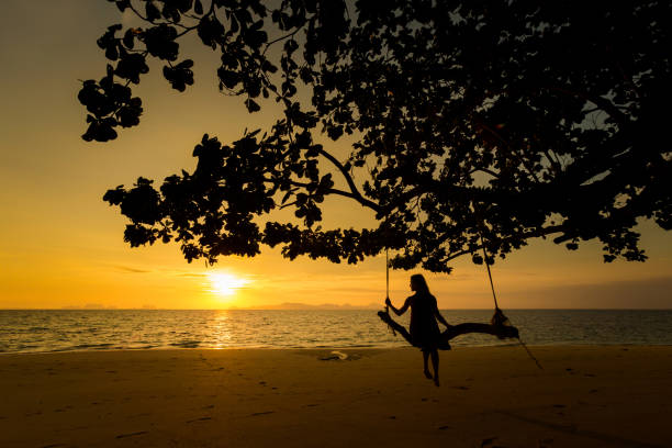 istock Tourist on swing Koh Kradan 1001393214