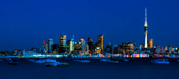 istock Auckland City Night Skyline 1001393618