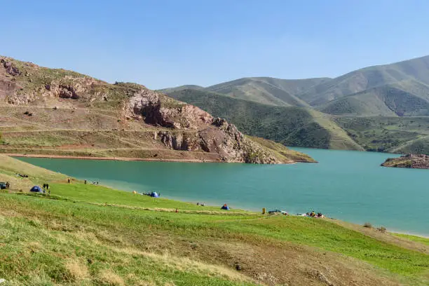 Photo of Gavoshan Dam Lake in Kurdistan Province. Iran