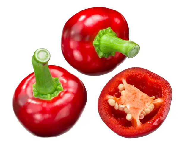 Orias Cseresznye Paprika Cherry Pepper, whole and halved ripe pods