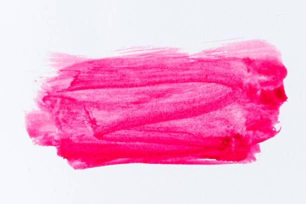 istock Pink brush stroke and texture. Underline and border. Watercolor 1001397602