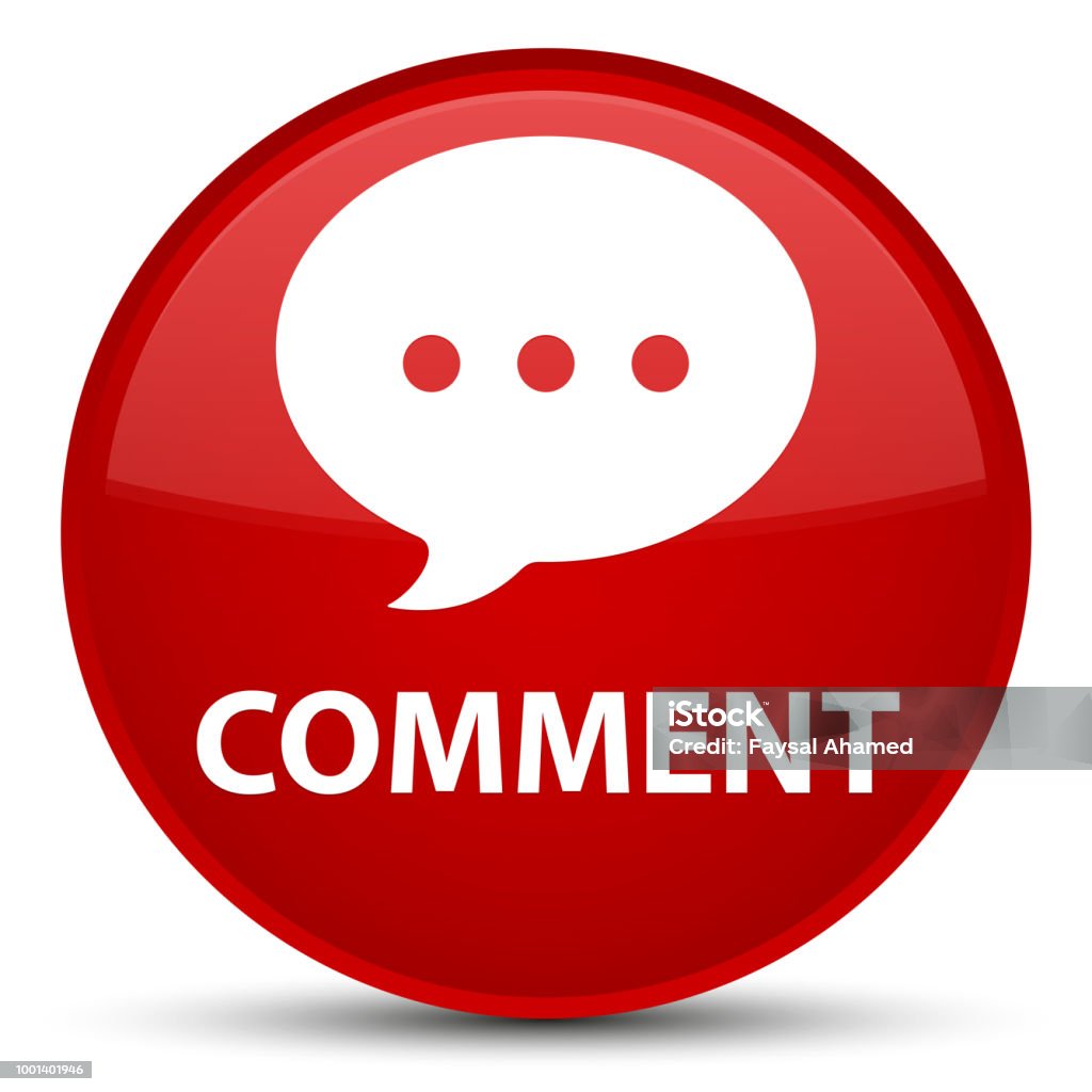 Red Comments Comment Special Red Round Button Stock Illustration - Download Image ...