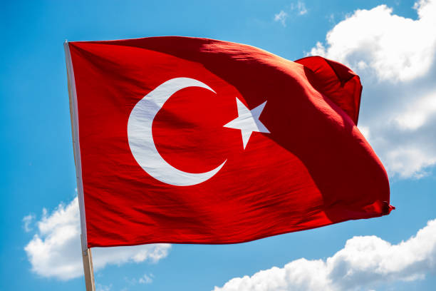 istock Turkish national flag hang in view in the open air 1001422316