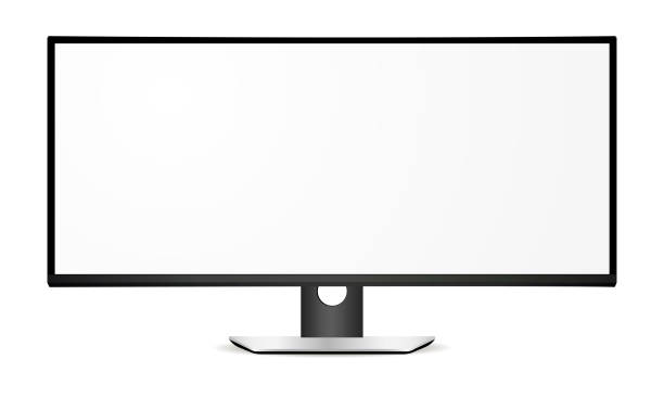Wide television mock up with blank screen Wide television mock up with blank screen. Vector illustration wide screen stock illustrations