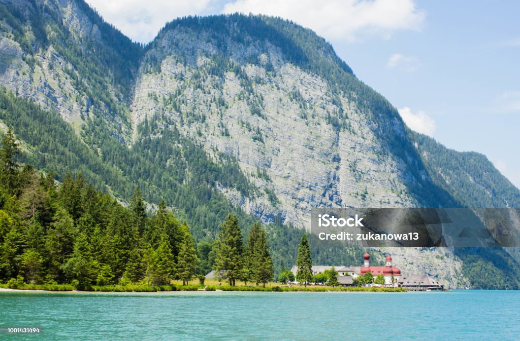 Herrlichen Blick auf den Königssee, Bayern - Lizenzfrei Alpen Stock-Foto