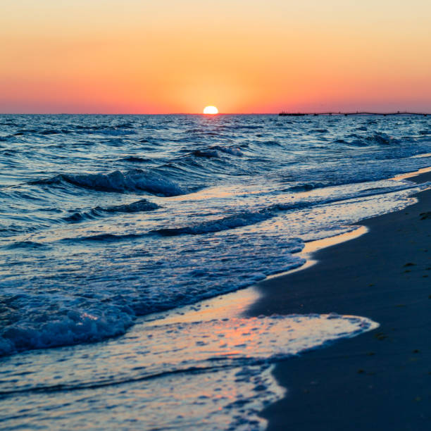 istock The Black Sea is running high at sunset 1001434108