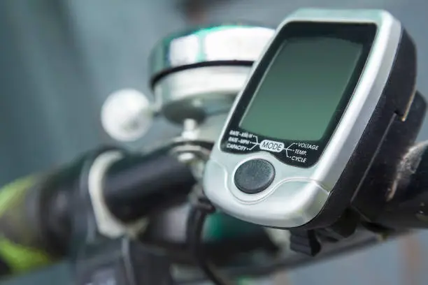Photo of electric bicycle odometer.