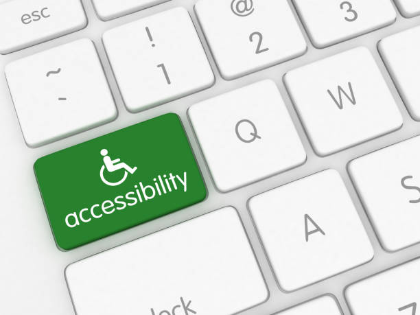 funktionshinder dator tillgänglighetsikonen - tillgänglighet blind braille bildbanksfoton och bilder
