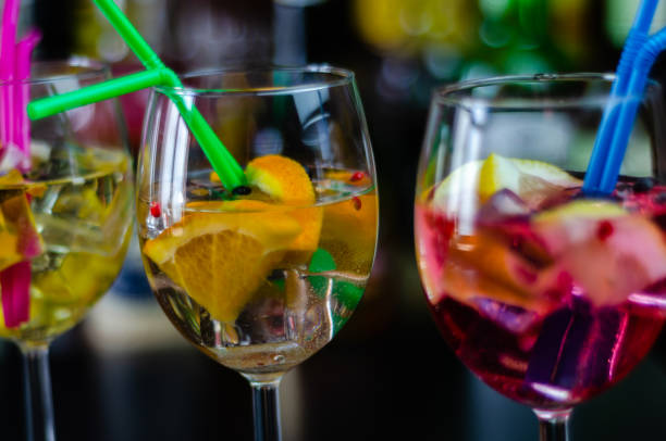 istock fresh and refreshing cocktails based on gin, a distinctive herbal flavor 1001482048