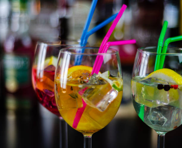 istock fresh and refreshing cocktails based on gin, a distinctive herbal flavor 1001482356