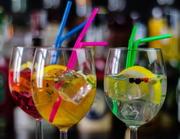 istock fresh and refreshing cocktails based on gin, a distinctive herbal flavor 1001482364