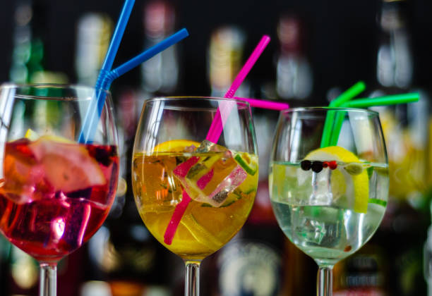 istock fresh and refreshing cocktails based on gin, a distinctive herbal flavor 1001482394
