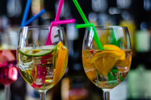 istock fresh and refreshing cocktails based on gin, a distinctive herbal flavor 1001482476