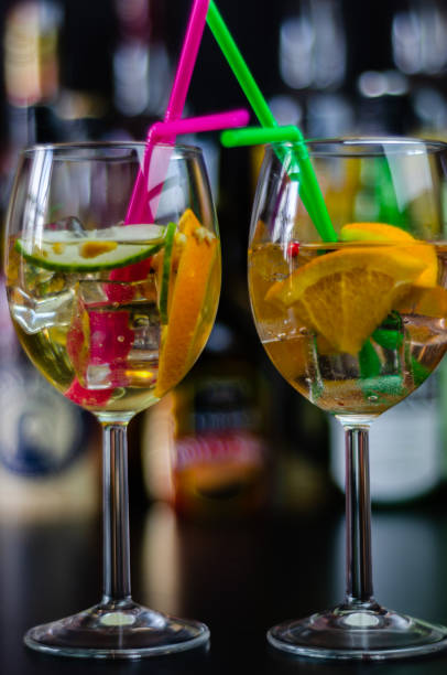 istock fresh and refreshing cocktails based on gin, a distinctive herbal flavor 1001482486