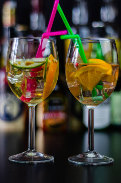 istock fresh and refreshing cocktails based on gin, a distinctive herbal flavor 1001482530