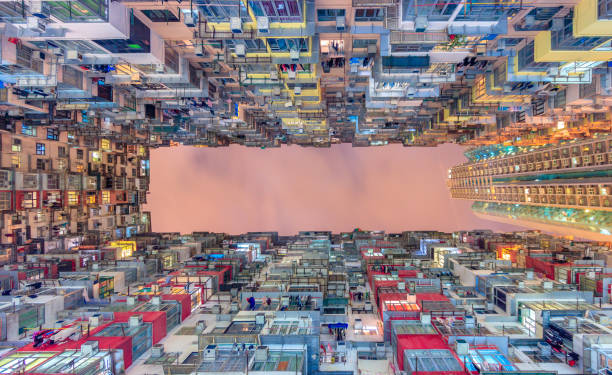 istock Dense residential building in Hong Kong 1001486828