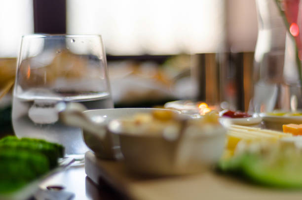 istock Set with different appetizers in small portions, healthy and delicious snacks 1001487380