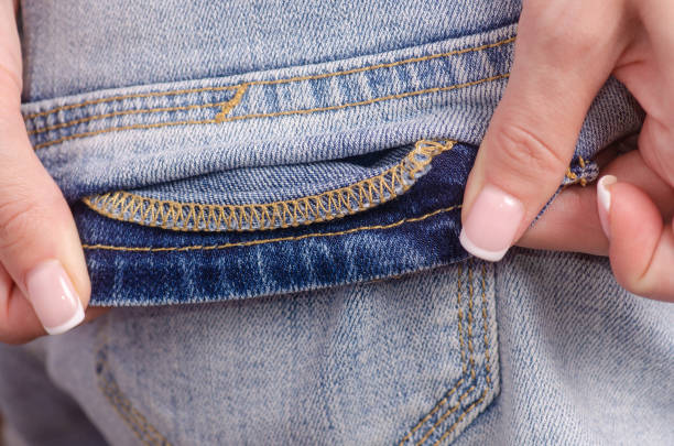 istock Woman in jeans seam macro 1001490818