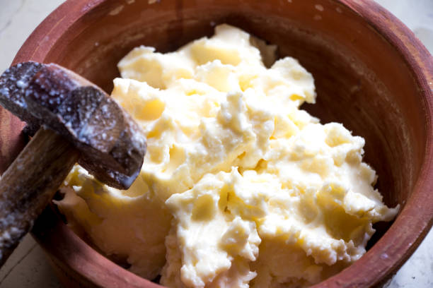 istock Image of white butter make at home from milk and its cream 1001502918