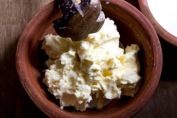 istock Image of white butter make at home from milk and its cream 1001502926