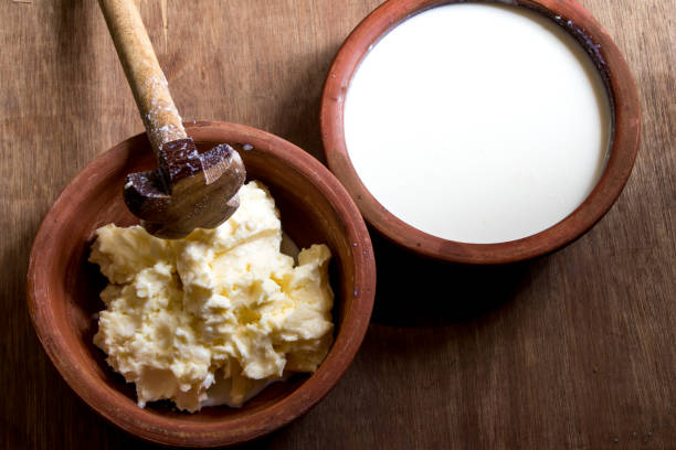 istock Image of white butter make at home from milk and its cream 1001502976