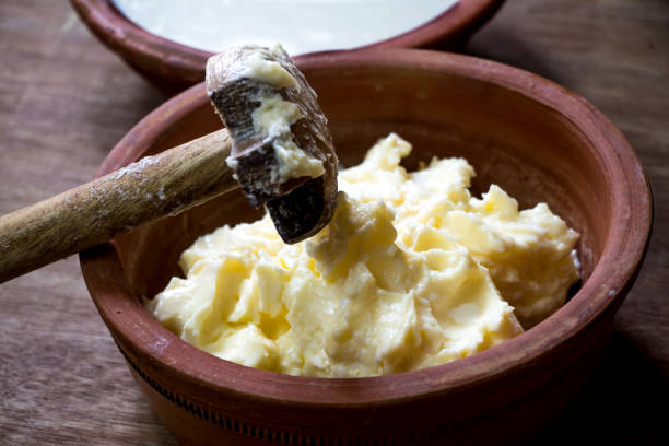 istock Image of white butter make at home from milk and its cream 1001502980