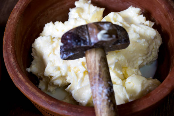 istock Image of white butter make at home from milk and its cream 1001502988